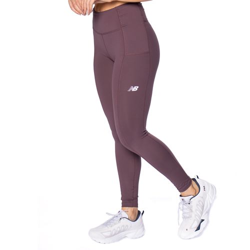 Legging Feminina New Balance Sport Essentials Roxo