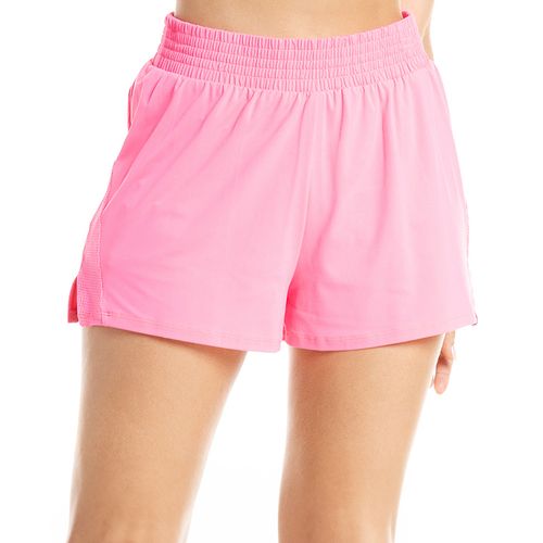 Short Feminino Estilo do Corpo Duplo Light Rosa Neon