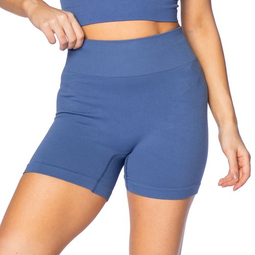 Short Feminino Sea Surf Sem Costura Empina Bumbum Azul