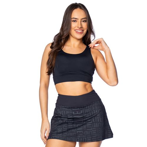 Top Feminino Estilo do Corpo Supermicrofibra Preto