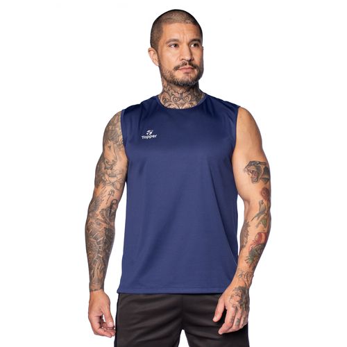T-Shirt Masculina Topper Sem Manga Classic Marinho