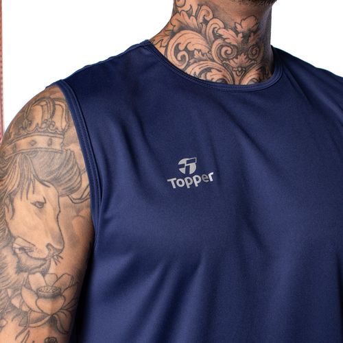 T-Shirt Masculina Topper Sem Manga Classic Marinho