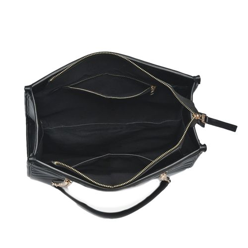 Bolsa Feminina Via Marte Tote Matelassê Geométrico Preto