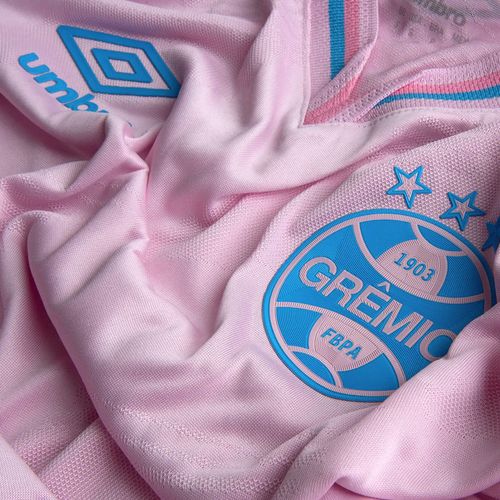 Camisa Masculina Umbro Grêmio Outubro Rosa 2024 Rosa