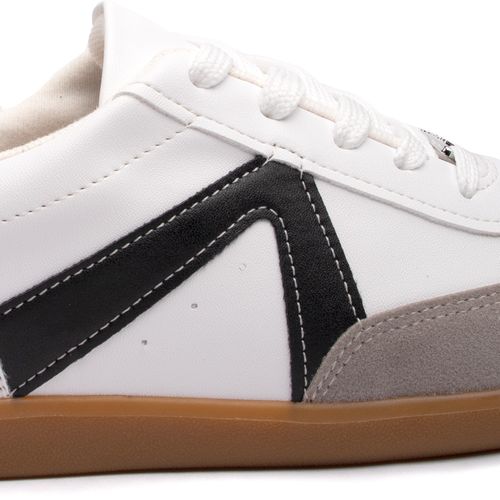 Tênis Feminino Vizzano com Recortes Laterais Branco/cinza