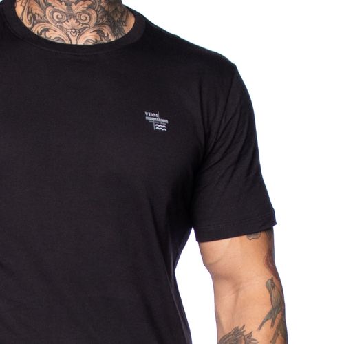 Camiseta Masculina Vida Marinha Básica Preta