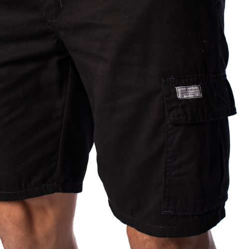 Bermuda de Sarja Masculina Max Denim Cargo Preto