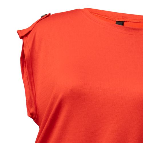 Blusa Feminina Averzzy Plus Size Sem Mangas com Botões Vermelha