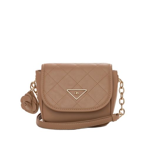 Bolsa Feminina Rafitthy Transversal Pequena Costuras Caramelo