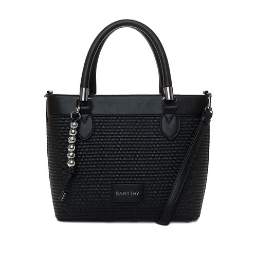 Bolsa Feminina Rafitthy Tote Média em Tressê Preto