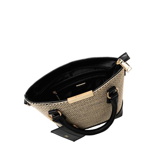 Bolsa Feminina Rafitthy Tote Média com Niqueleira Tressê Preto
