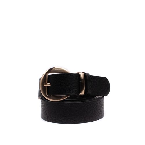Cinto Feminino Luz Camila com Fivela Redonda Preto