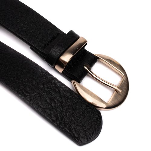 Cinto Feminino Luz Camila com Fivela Redonda Preto