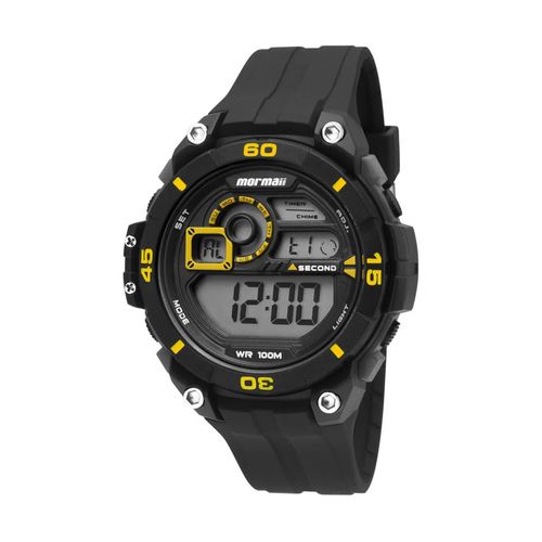 Relógio Masculino Mormaii Digital Acqua Wave Mo20198Y Preto/amarelo
