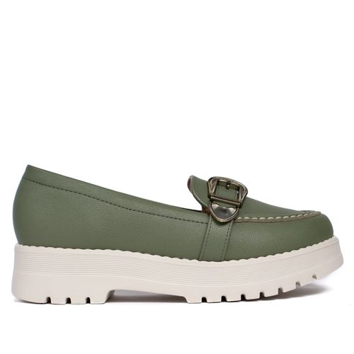 Mocassim Feminino Modare com Detalhe com Fivela Verde