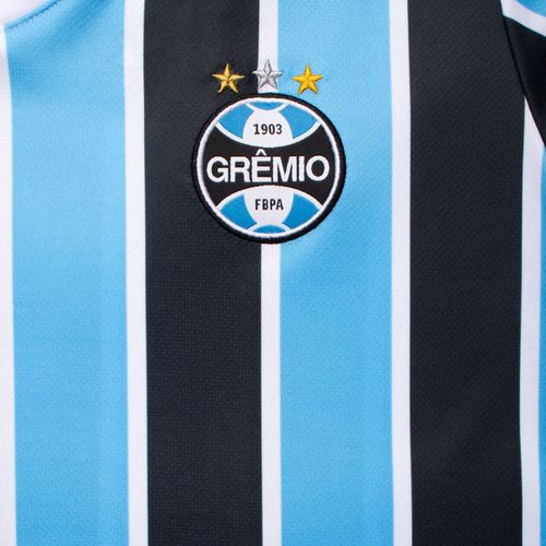 Camiseta Juvenil Betel Grêmio Tricolor Azul/Preto