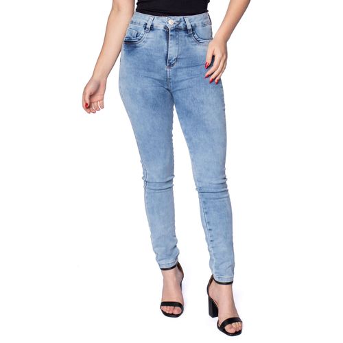 Calça Jeans Feminina Sawary Skinny Levanta Bumbum Azul Claro
