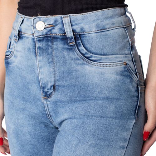 Calça Jeans Feminina Sawary Skinny Levanta Bumbum Azul Claro
