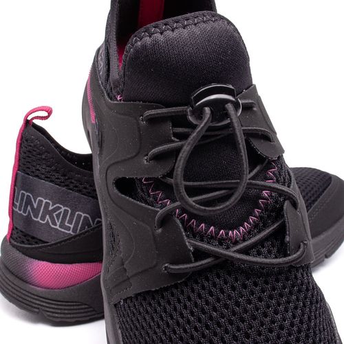 Tênis Infantil Menina Klin com Elástico Preto/Pink