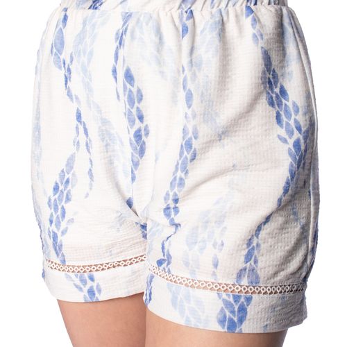 Short Feminino Olho Fatal Estampa Ondas com Barra Bordada Br