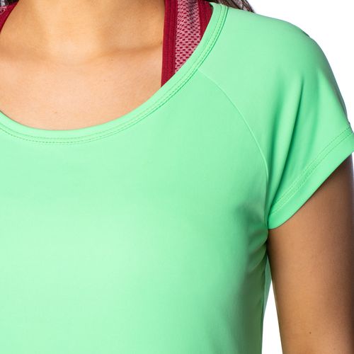 Blusa Feminina Estilo do Corpo de Poliamida Verde