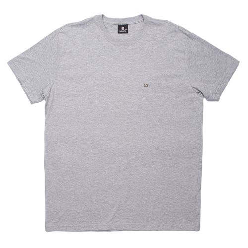 Camiseta Brook Sthil Masculina Over Surf Plus Size Lisa Cinza Mescla