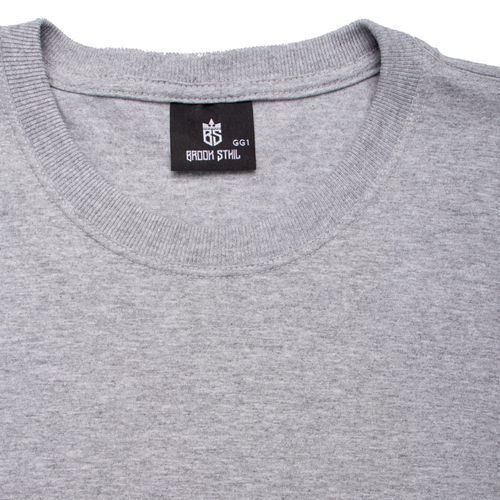 Camiseta Brook Sthil Masculina Over Surf Plus Size Lisa Cinza Mescla