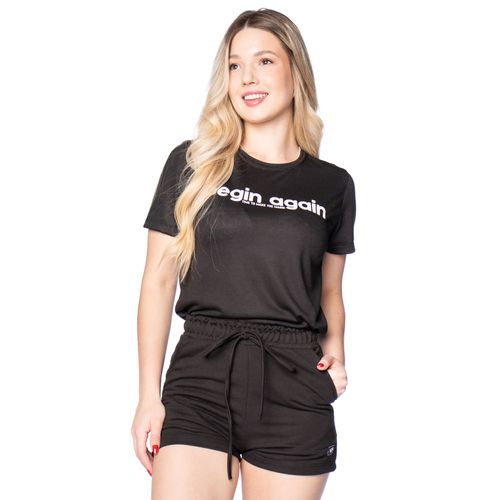 Conjunto Feminino Fore com Blusa e Short Preto