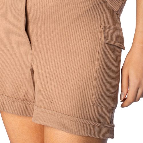 Short Feminino Giraffe com Bolso Cargo Marrom