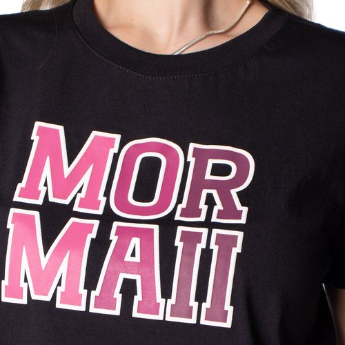 Camiseta Feminina Mormaii Logo Puff Preto