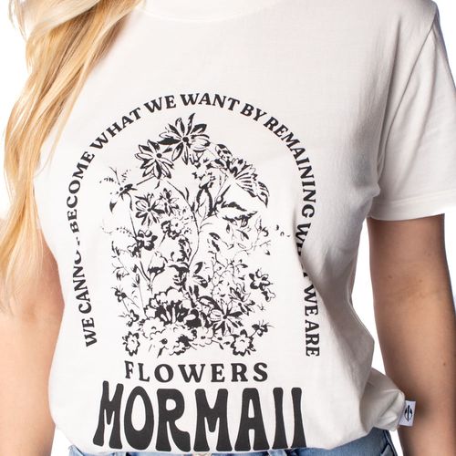 Camiseta Feminina Mormaii Estampa Flores Off White