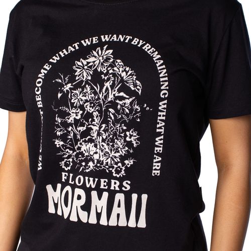 Camiseta Feminina Mormaii Estampa Flores Preto
