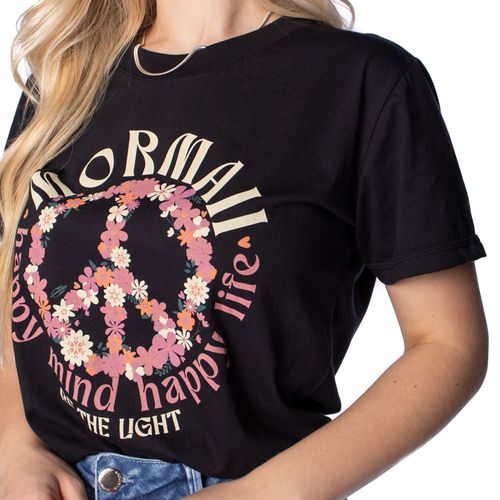 Camiseta Feminina Mormaii Estampa Peace Preto