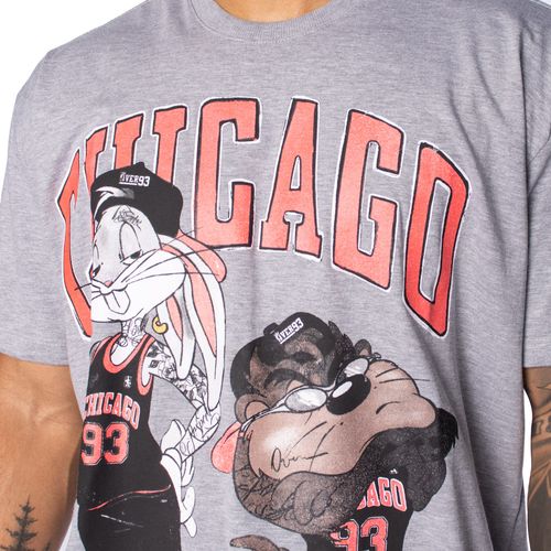 Camiseta Masculina Over Surf Chicago Jam Cinza