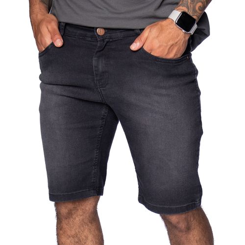 Bermuda Jeans Masculina Pitt Basic Preto