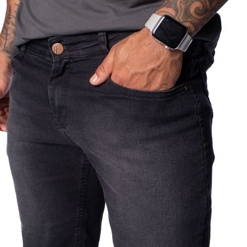 Bermuda Jeans Masculina Pitt Basic Preto
