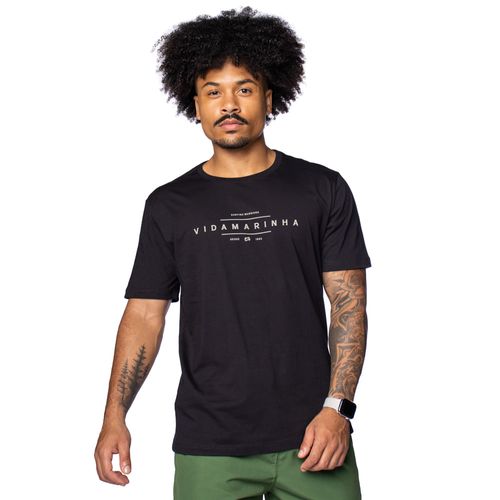 Camiseta Masculina Vida Marinha Surfing Warriors Preto