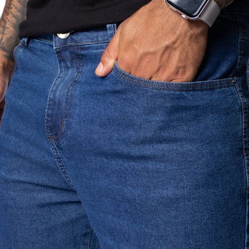 Bermuda Jeans Masculina Ice Básica Azul