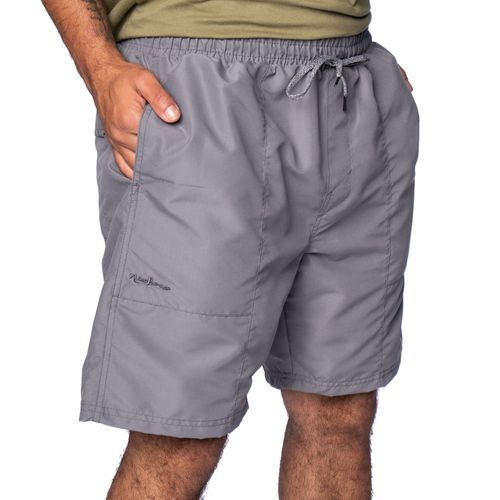 Short Masculino Nicoboco Tecido com Bolsos Cinza