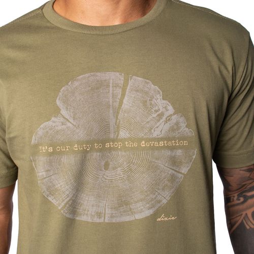 Camiseta Masculina Dixie Manga Curta Devastation Verde