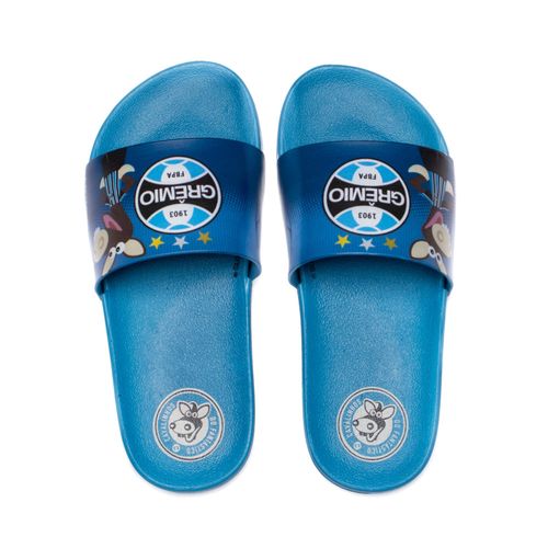 Chinelo Slide Infantil Grendene Cavalinho do Fantástico Grêmio Azul