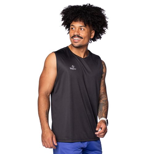 T-Shirt Masculina Topper Sem Manga Classic Preto