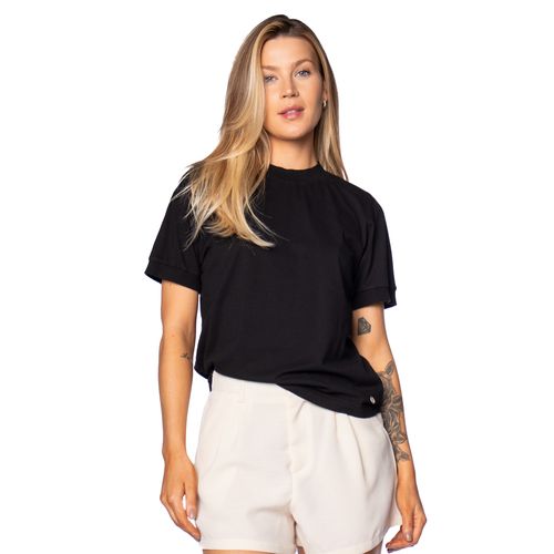 Camiseta Feminina Biamar em Algodão Preto