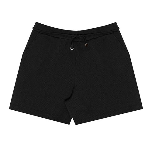 Short Feminino Rovitex Secret Glam Plus Size em Moletinho Preto