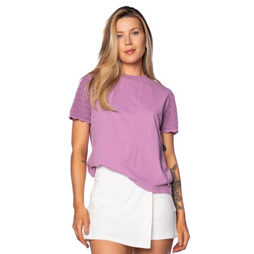 Blusa Feminina Biamar Com Mangas em Tricot Rosa Claro