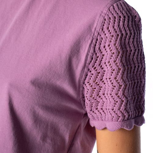 Blusa Feminina Biamar Com Mangas em Tricot Rosa Claro