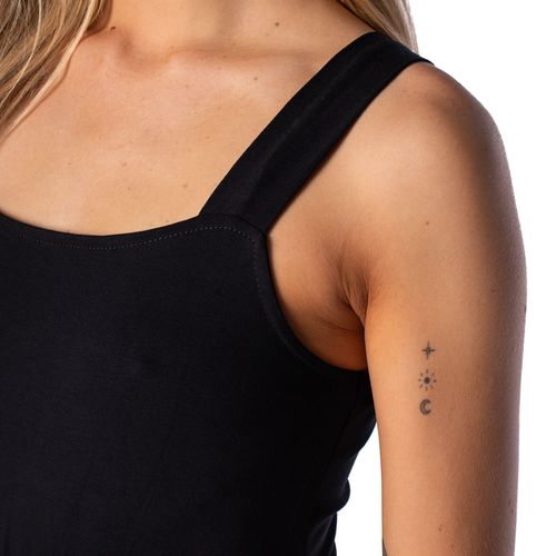 Vestido Midi Feminino Feliny Evasê com Babados Preto