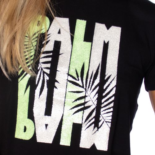 Camiseta Feminina Rovitex Manga Curta Palm Preto