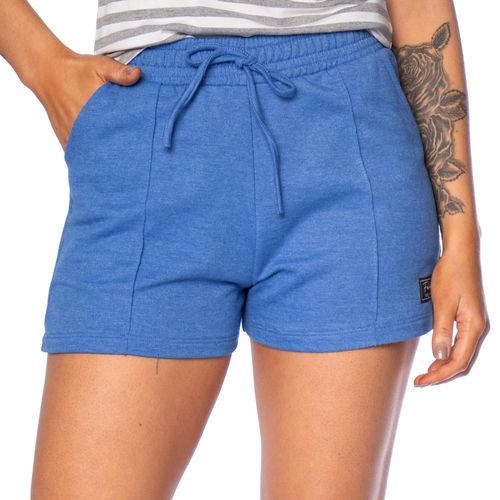 Short Feminino Feliny em Moletom com Friso Azul