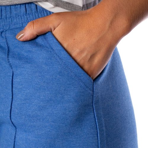 Short Feminino Feliny em Moletom com Friso Azul